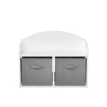 Load image into Gallery viewer, Toy Box Bench With Collapsible Drawers, Storage Cabinet Organizer - White
