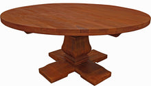 Load image into Gallery viewer, 70" Rounded Solid Wood Dining Table - Brown
