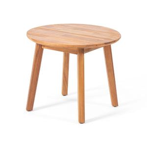 Outdoor Side Table With Slat Top - Brown