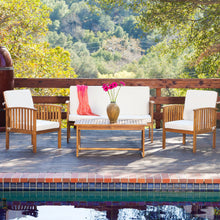 Load image into Gallery viewer, 4 Piece Set Outdoor Chat Set With Water Resistant Cushions
