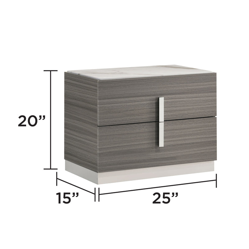 Altima - 2 Drawer Nightstand - Gray