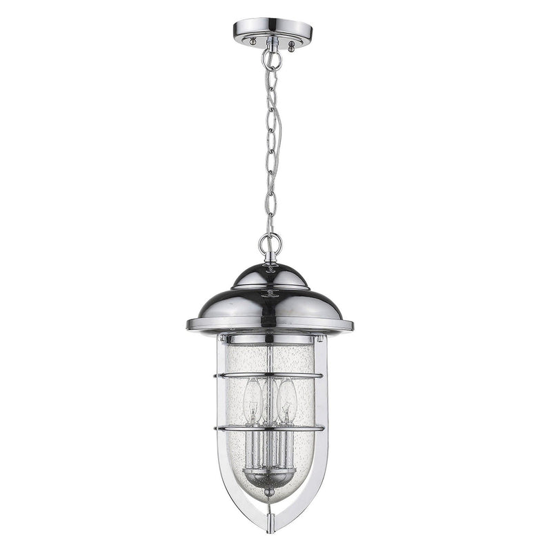 Dylan 3-Light Chrome Hanging Lantern - Silver