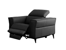 Load image into Gallery viewer, Genuine Leather Power Recliner - Black
