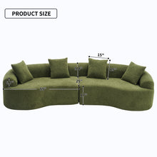 Load image into Gallery viewer, 4 Seater Sofa With Fabric, 30D, 60 Hardness Full Sponge, 4 Pillow For Living Room, Home Furniture Sleeper Sectional Sofa For Apartment
