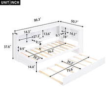 Load image into Gallery viewer, Daybed With Trundle, Storage Cabinets, USB Ports
