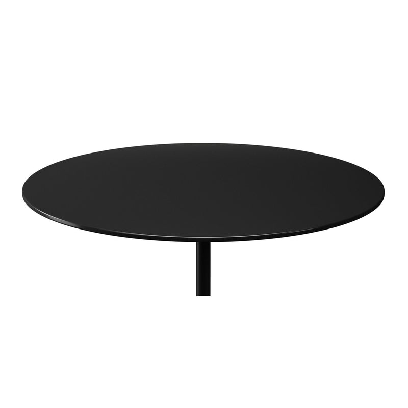 Steel And Stone Round Coffee Table - Black