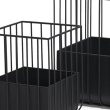 Load image into Gallery viewer, Wire Cage Square Pot Planters (Set of 2) - Black
