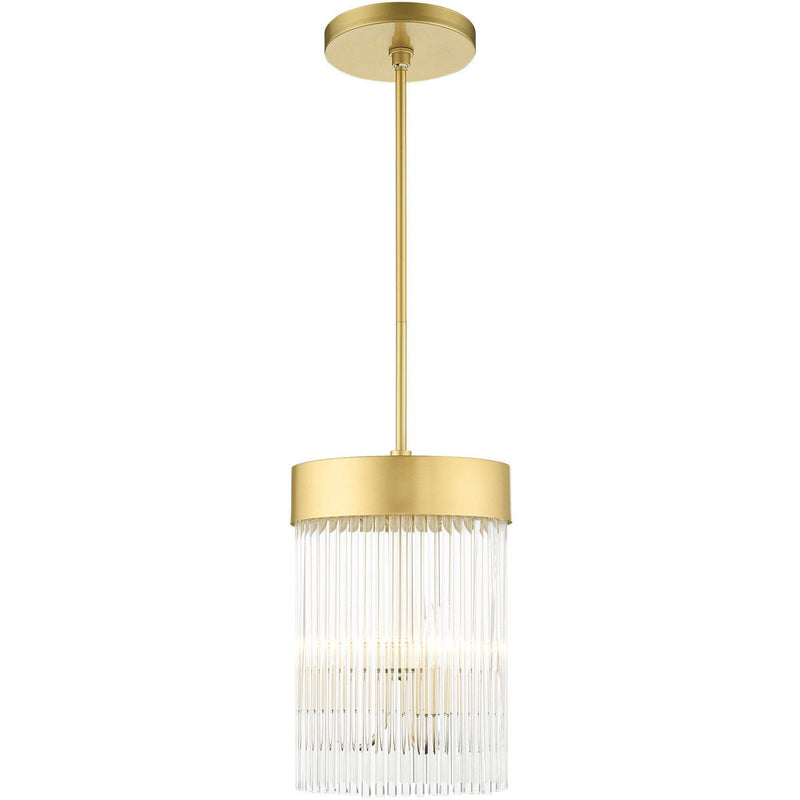 24" Three Light Dimmable Chandelier With Shades - Gold