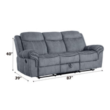 Load image into Gallery viewer, Zubaida - Two Tone Recliner Sofa With USB Port Drop Down Table
