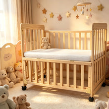 Load image into Gallery viewer, Portable Bedside Bassinet With 3 Adjustable Heights, Mini Crib For Newborns - Natural Wood
