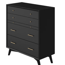 Load image into Gallery viewer, Solid Wood Four Drawer Chest - Black
