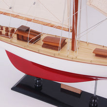 Load image into Gallery viewer, Hand Painted Model Boat - White / Red
