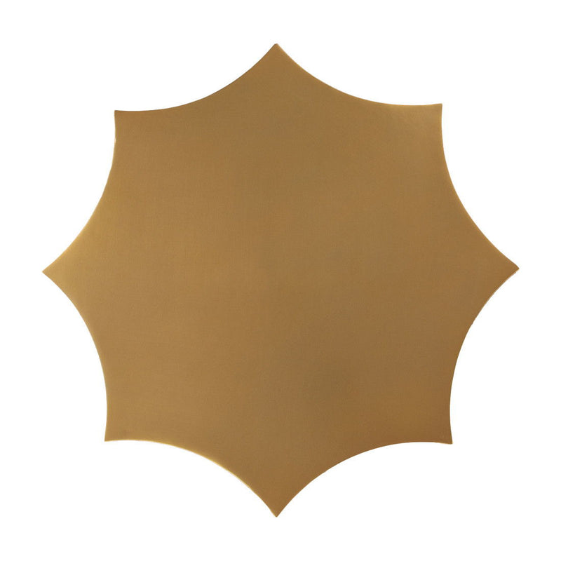 20" Iron Pedestal End Table - Beige