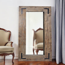 Load image into Gallery viewer, 75" Wood Framed Leaning Accent Mirror - Brown
