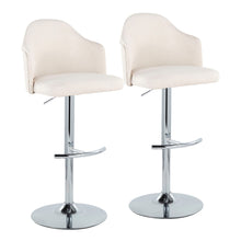 Load image into Gallery viewer, Ahoy - Contemporary Adjustable Barstool With Swivel With Rounded T Footrest (Set of 2)
