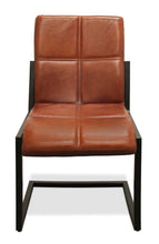 Load image into Gallery viewer, Upholstered Leather Dining Side Chair - Cinnamon / Black
