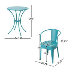 Load image into Gallery viewer, Lourdes - 3 Piece Metal Set - Teal
