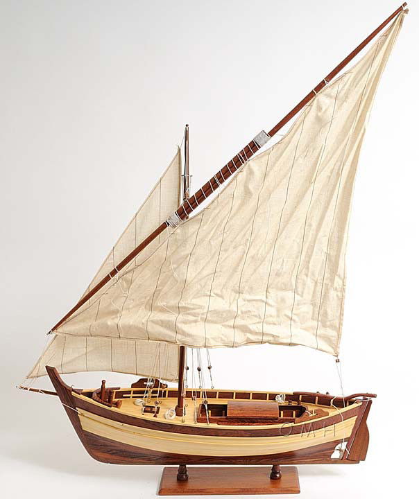 Hand Painted Model Boat (624201) - Light Brown / Beige