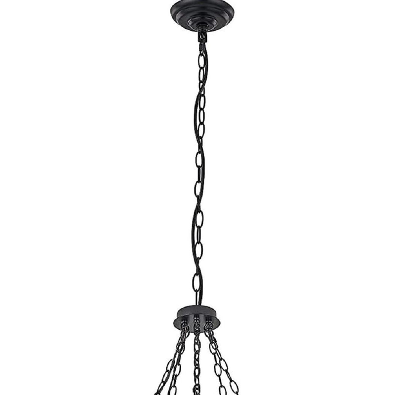 Candle Style Multi Light Metal Dimmable Chandelier - Brown And Black