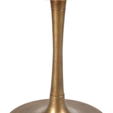 Load image into Gallery viewer, 36" Modern Marble And Burnished Pedestal Bistro Table - White / Gold
