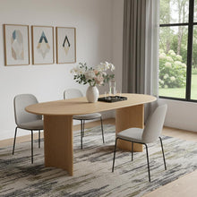 Load image into Gallery viewer, 67" Solid Wood Double Pedestal Base Oval Dining Table - Natural
