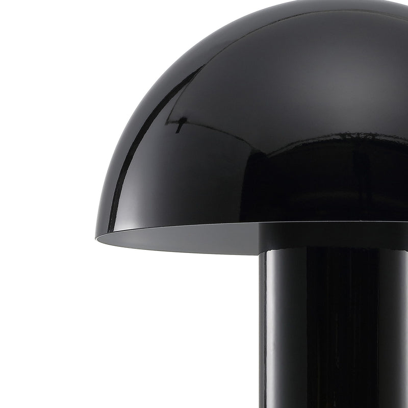 11" Novelty USB Table Lamp With Globe Shade - Black