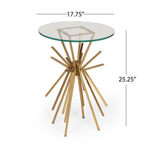 Load image into Gallery viewer, Table With Sunburst Design - Gold
