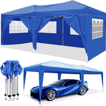 Load image into Gallery viewer, 10'X20' Ez Pop Up Canopy Outdoor Portable Party Folding Tent With 6 Removable Sidewalls + Carry Bag + 4 Pieces Weight Bag

