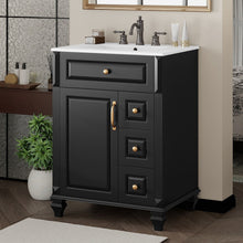 Load image into Gallery viewer, Freestanding Bathroom Vanity With Sink, 3 Drawers &amp; Flip-Out Drawer
