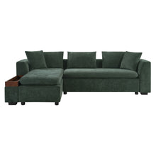 Load image into Gallery viewer, Modern L Shaped Sectional Sofa With Upholstery And Wooden Storage
