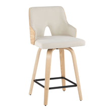 Load image into Gallery viewer, Stella - Contemporary Fixed Height Counter Stool With Swivel Square Footrest (Set of 2)
