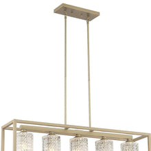 Load image into Gallery viewer, Kitchen Island Five Light Metal Dimmable Chandelier With Shades - Brass

