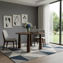 Load image into Gallery viewer, Solid Wood Round Top Dining Table - Walnut
