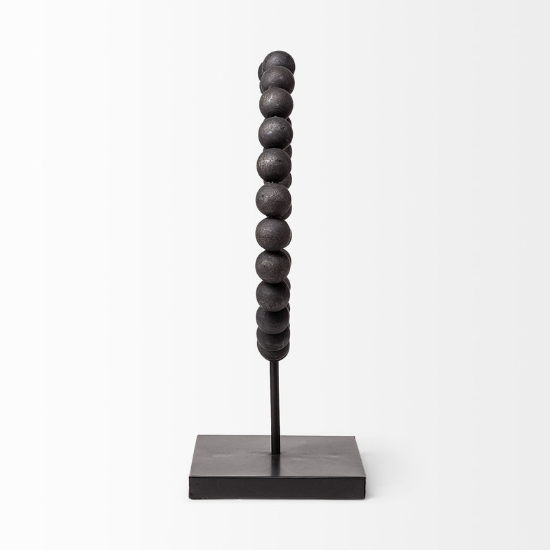 Abstract Beaded Tabletop Sculpture (392496) - Black