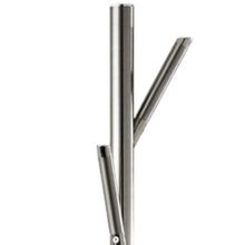 Load image into Gallery viewer, 67" Brushed Steel Coat Tree Rack - Silver
