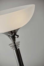Load image into Gallery viewer, Modern Nickel Thick Pole Torchiere Floor Lamp - Black / White
