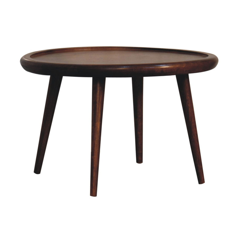 Solid Wood Oval Coffee Table - Chestnut