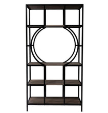 Load image into Gallery viewer, Open Back Four Tier Bookcase With Frame - Black
