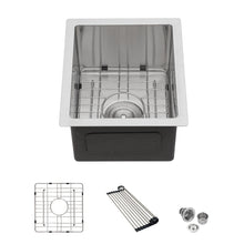 Load image into Gallery viewer, 13" Undermount Kitchen Sink 16 Gauge Single Bowl - Brushed Nickel
