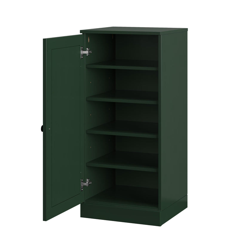Ten Pair Solid Woodshoe Storage Cabinet (752068) - Green