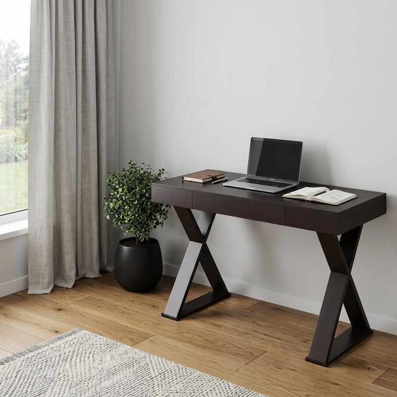 X-Shape Writing Desk - Espresso