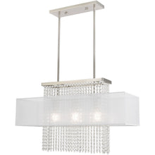 Load image into Gallery viewer, 26'' Three Light Dimmable Chandelier With Shades - Nickel
