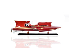 Load image into Gallery viewer, Hand Painted Decorative Boat - Red
