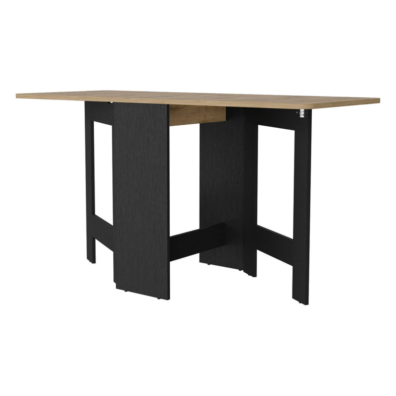 24" Wood And Drop Leaf Trestle Base Dining Table - Brown
