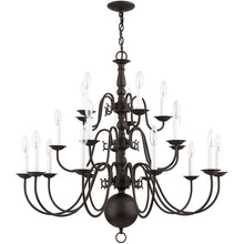 Load image into Gallery viewer, 33" Multi Light Dimmable Chandelier With Shades - Bronze
