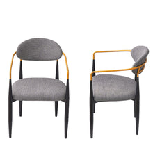 Load image into Gallery viewer, Modern Upholstered Dining Chair With Accented Armrests (Set of 2)
