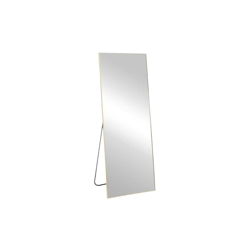 Metal Framed Standing Mirror - Gold