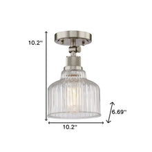 Load image into Gallery viewer, Shaded Dimmable Flush Chandelier With Shades - Nickel
