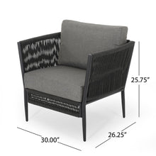 Load image into Gallery viewer, Hanford - Modern Club Chair With Woven Rope Design - Gray
