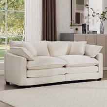 Load image into Gallery viewer, Modern 2 Seater With 4 Pillows, Upholstered Deep Seating Loveseat

